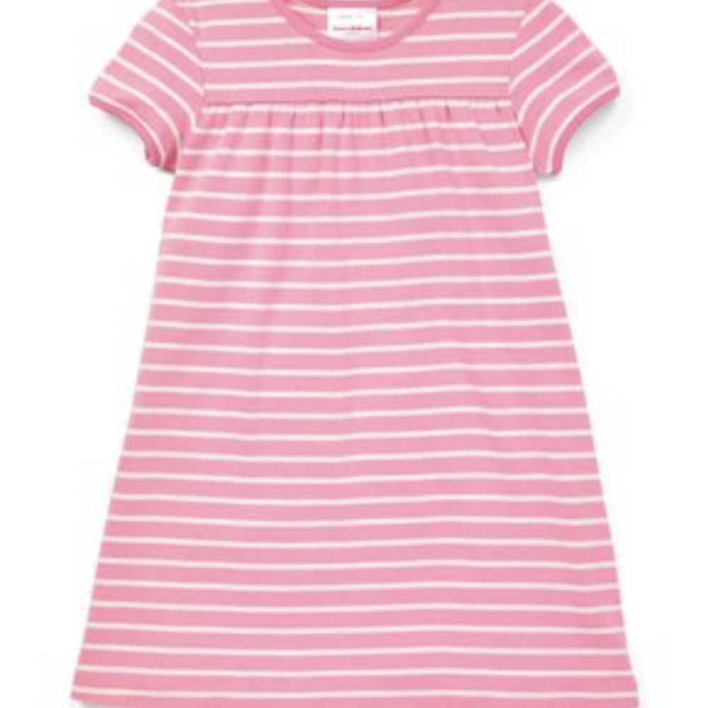 Hanna Andersson pink and white striped dress-size 130
